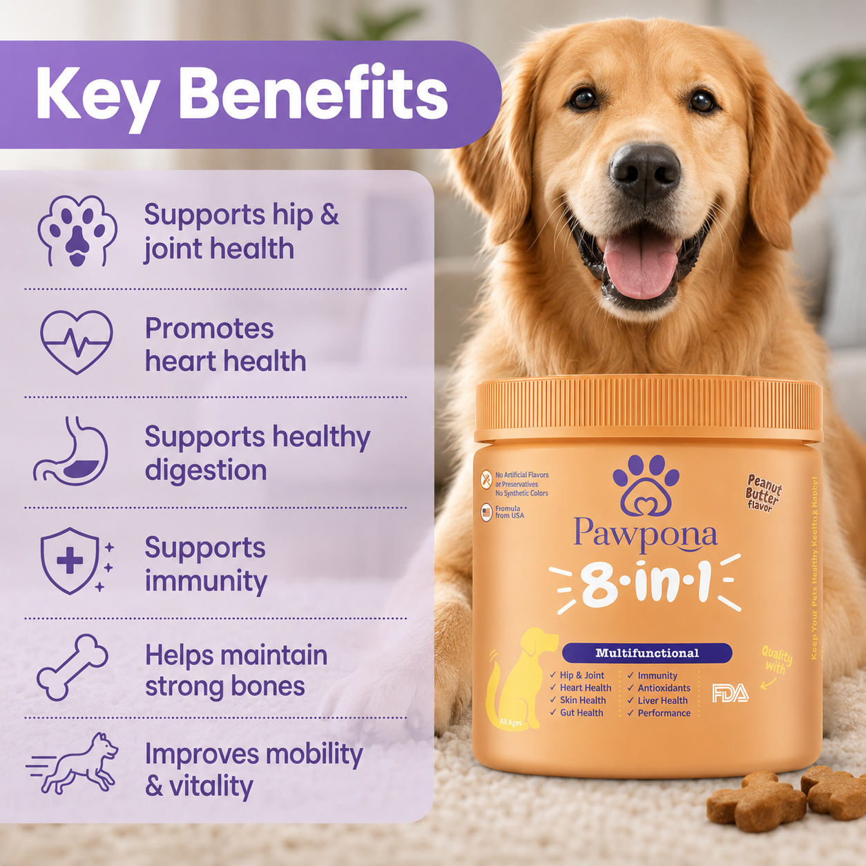 Healthy probiotic dog treats